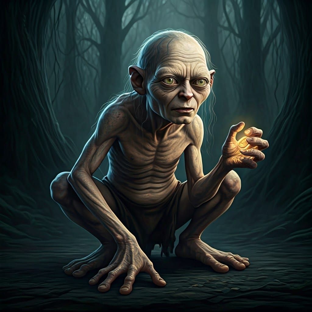 Gollum in the forest