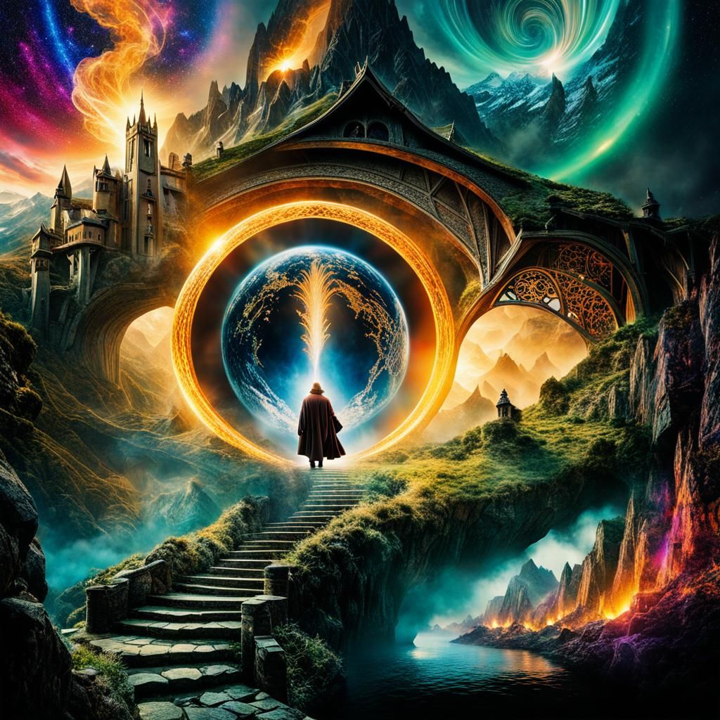 Surreal Lord of the Rings Collage Art