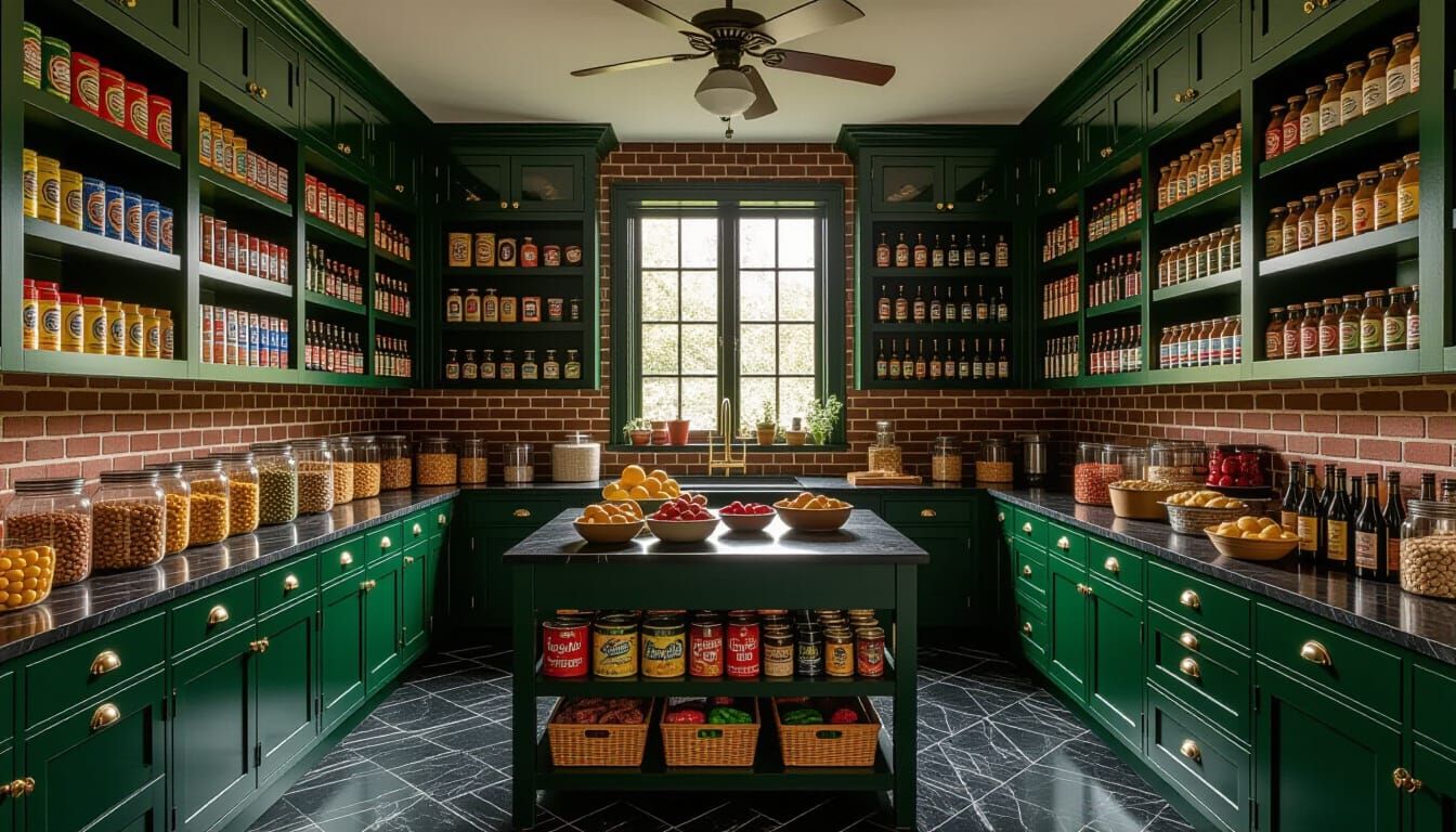 Victorian Storage Room Filled With Goods in Golden Age Style