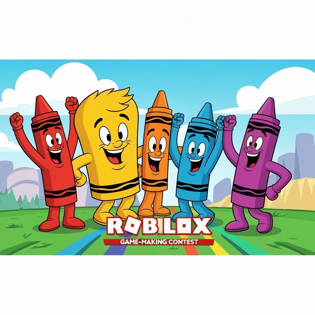 Crayola Characters Win Roblox Contest in 2D Cartoon Style