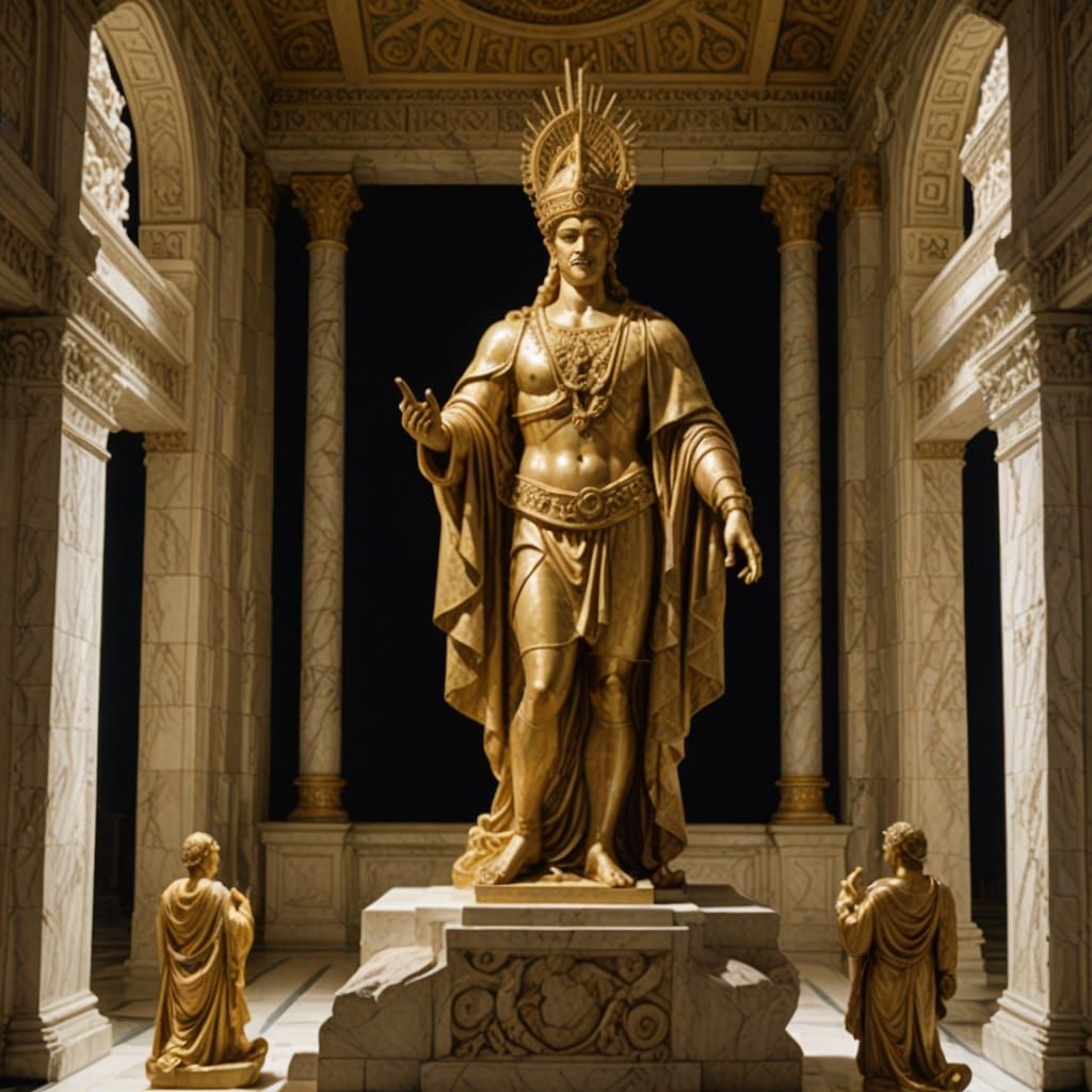 Mysterious Ancient Monument in a Dreamlike Landscape