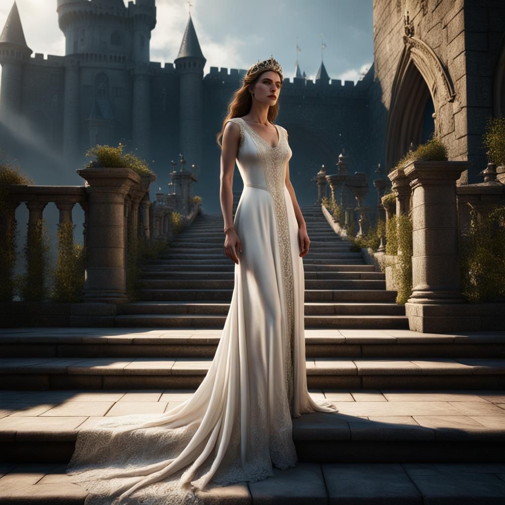 Guinevere in Velvet Dress: Fantasy Concept Art