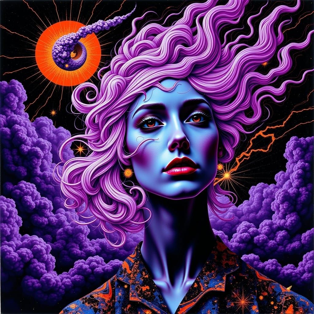 Mystical Djinn Digital Art Collage