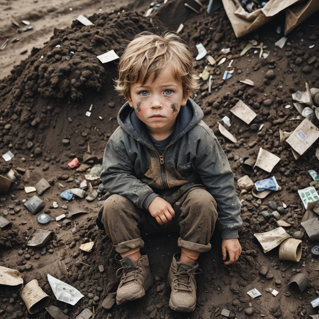 Dirty Boy Sitting in Garbage, Flawless Eyes