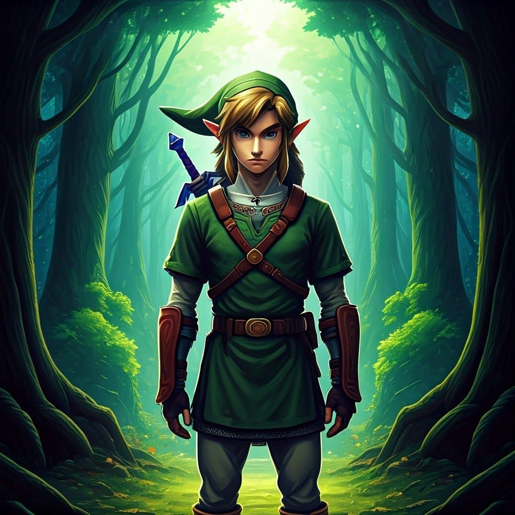 Heroic Link in Vibrant Forest