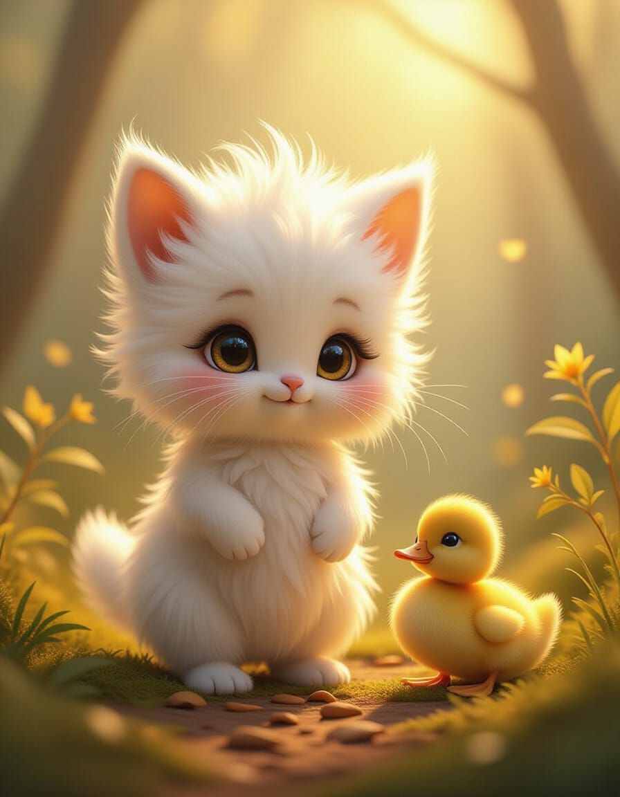 Cute Carrot Creature in Enchanted Forest