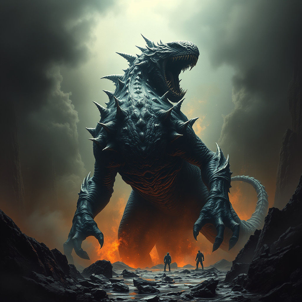 Terrifying Creature Emerges from Darkness in Dark Fantasy St...