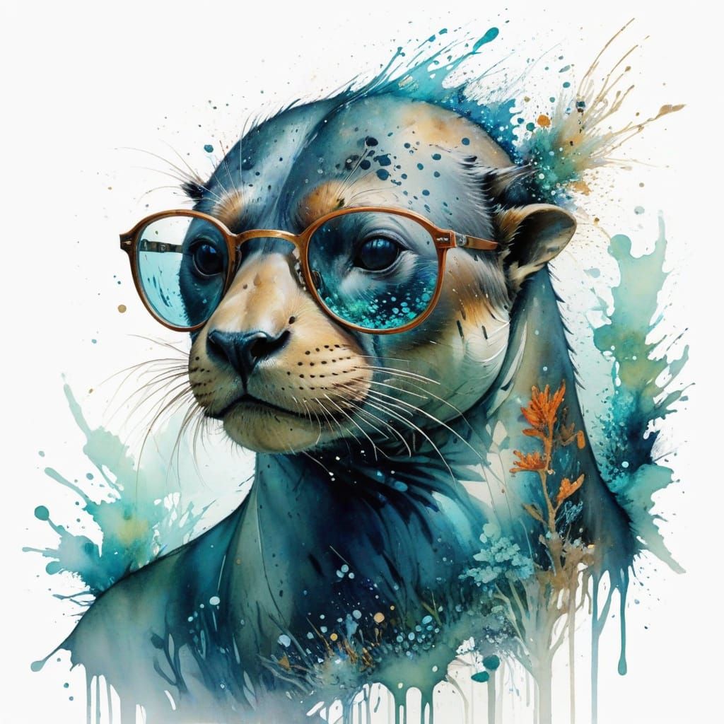 Sea Lion's Spectacle View: Underwater Reef