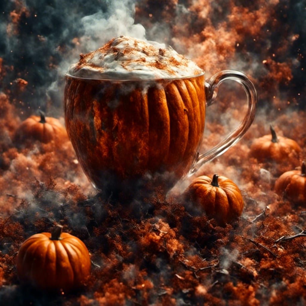 Cosmic Pumpkin Spice Latte Macro Shot