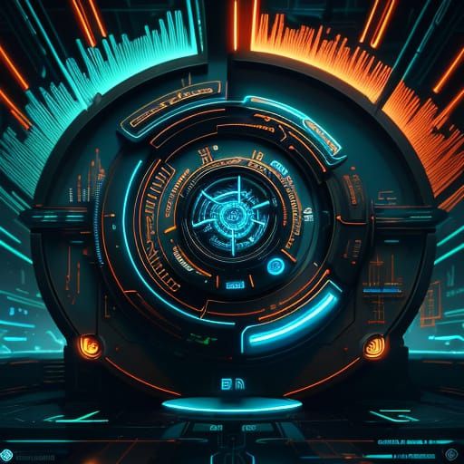 Cyberpunk Turbine with Fusion Water Matrix Circulation