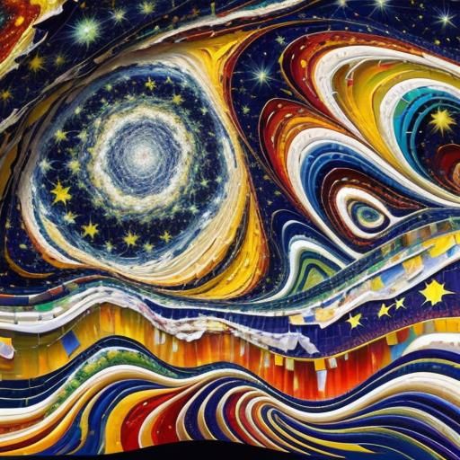 Starry Night: Mosaic Patchwork in Neo-Impressionist Style