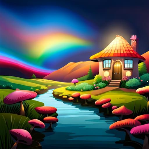 Fairytale Mushroom House Celebrates Pride
