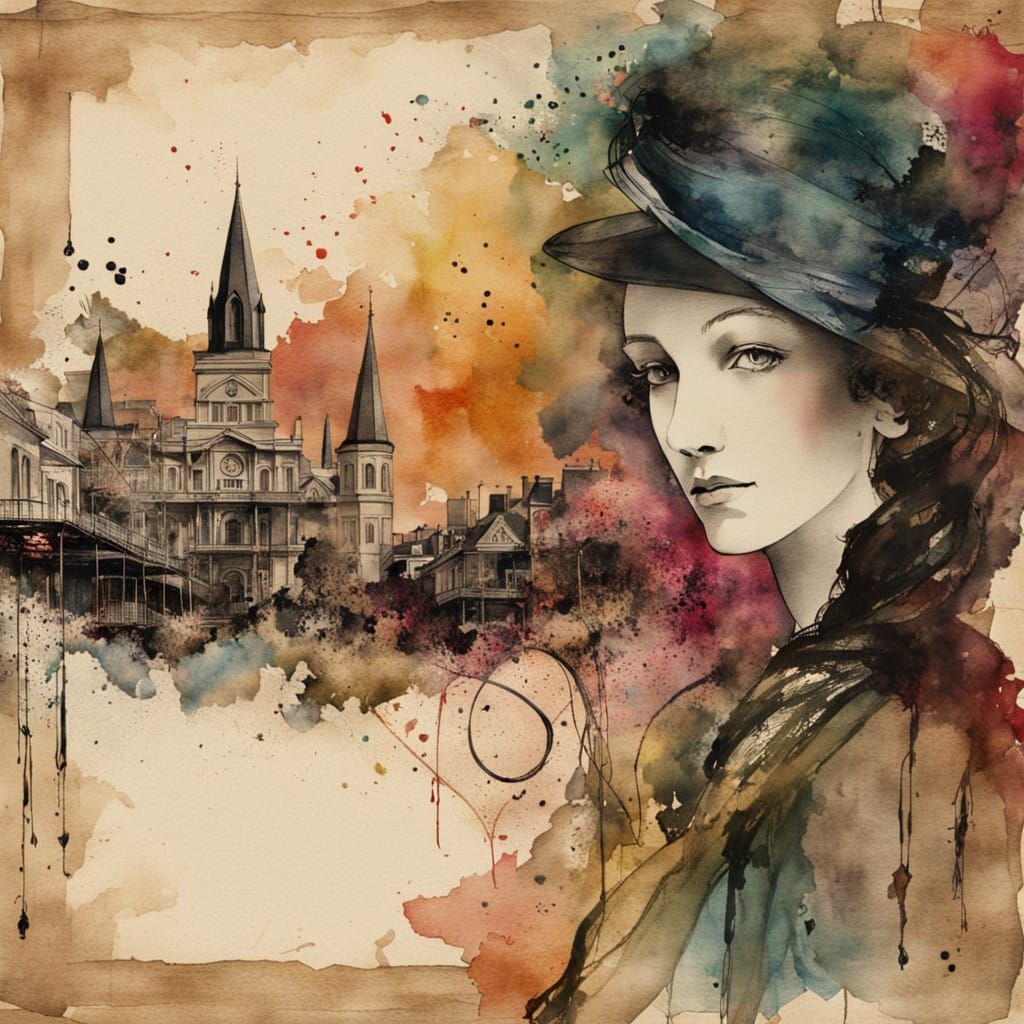 Elegant Lady in New Orleans French Quarter