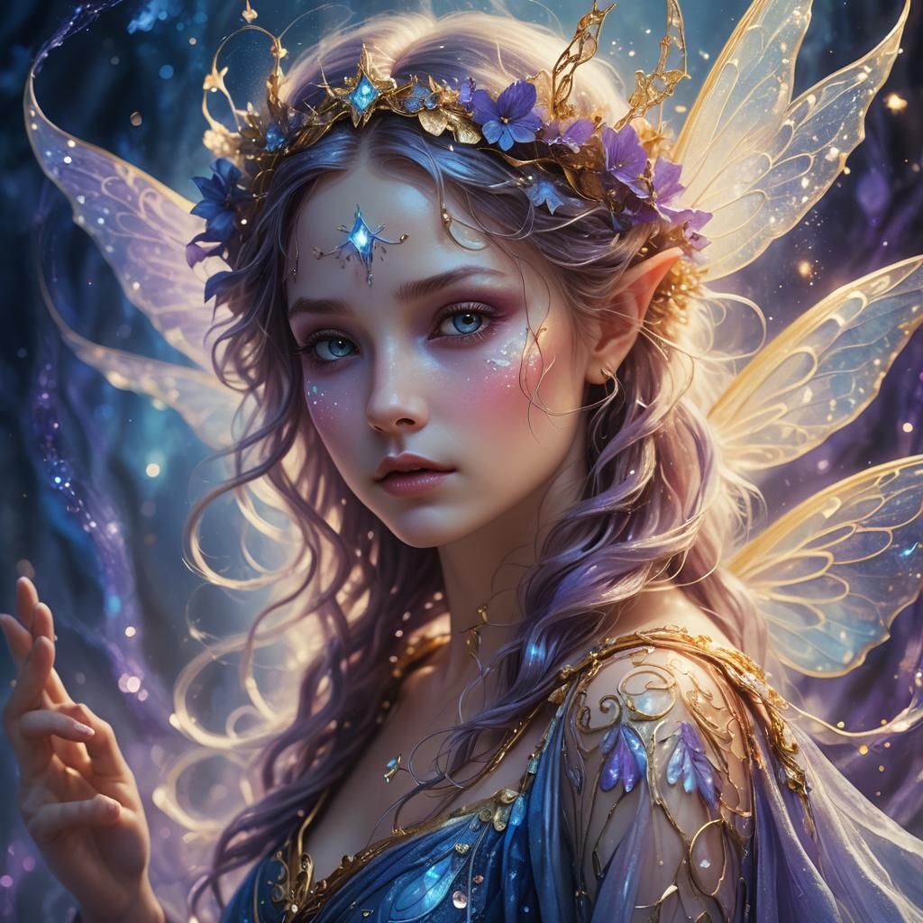 Enchanting Fairy Portrait in High Fantasy Style