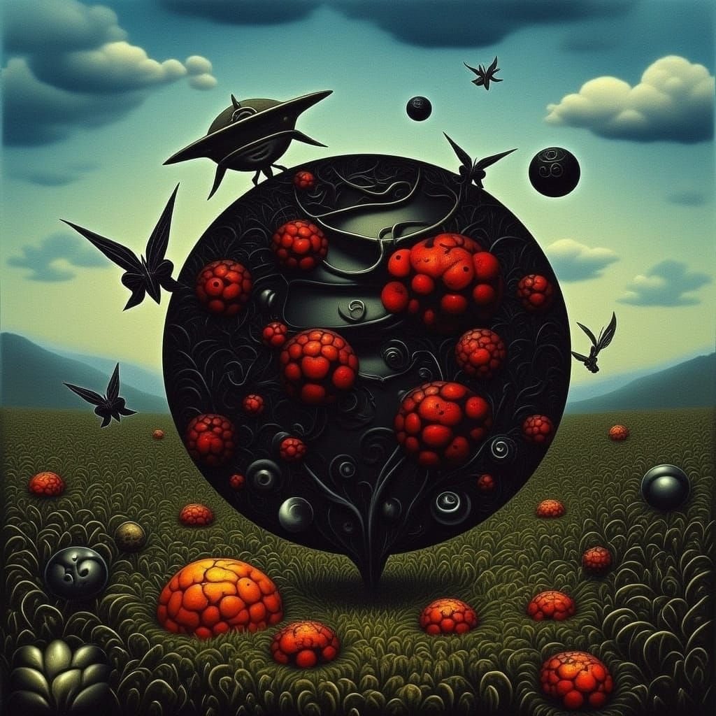 Elegant Dark Floral Pattern in Noir Style