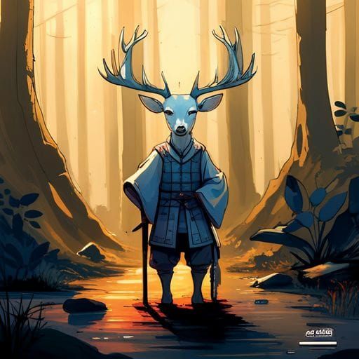 Deer Samurai Warrior: A Noble Spirit