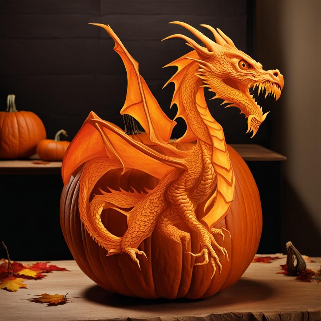 Dragon Pumpkin Carving