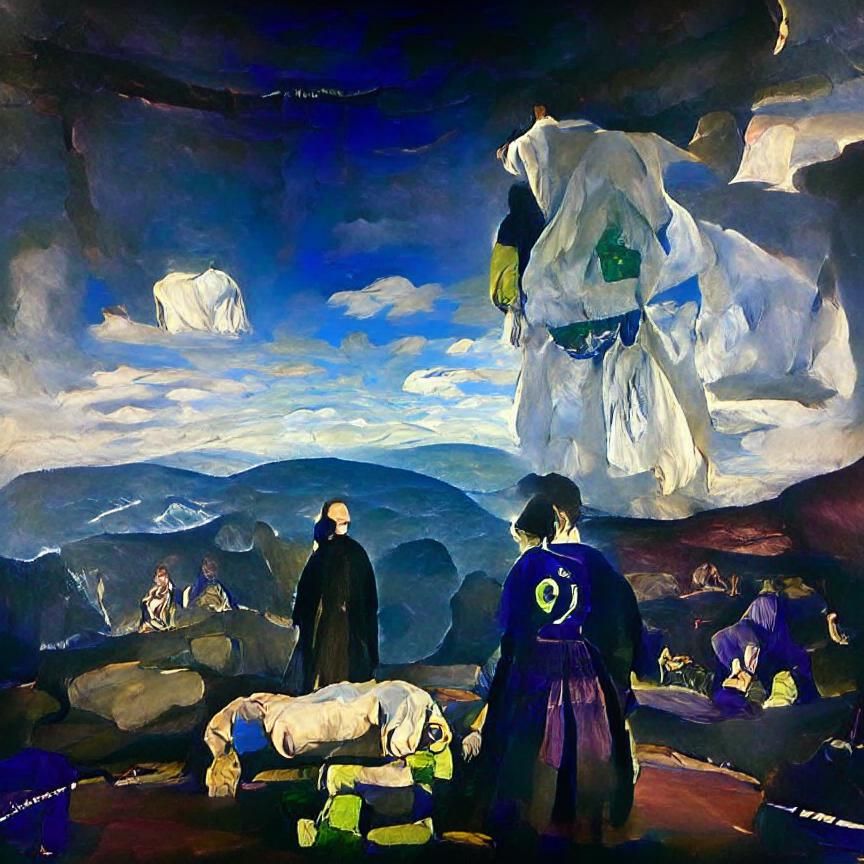 Decaying Lineage: A Detailed Oil Painting