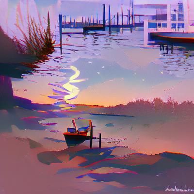 Peaceful Water Reflections at Sunset