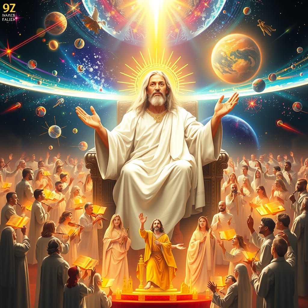 Jesus Christ Enthroned in Cosmic Glory
