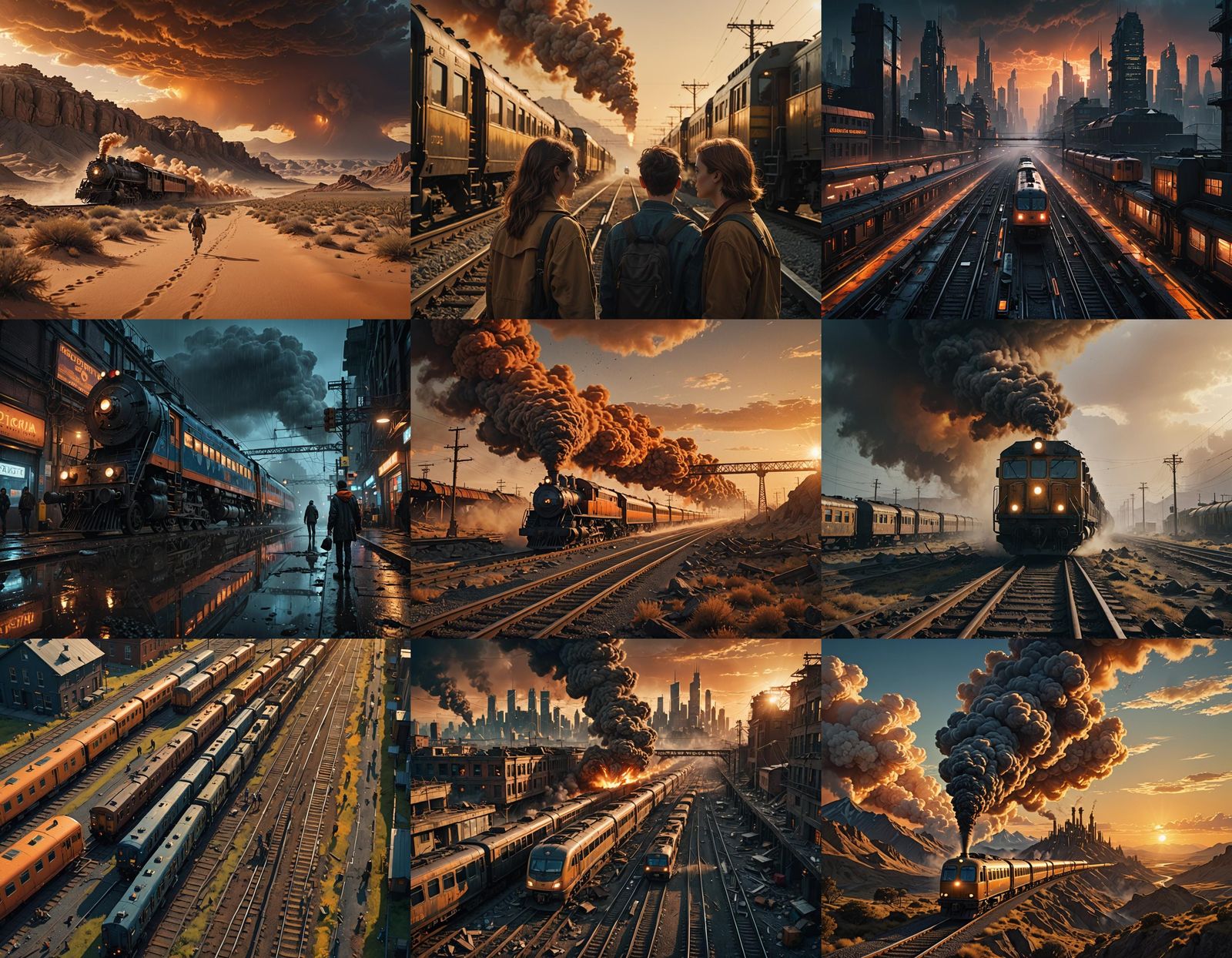 Epic Train Journey Through Cityscape