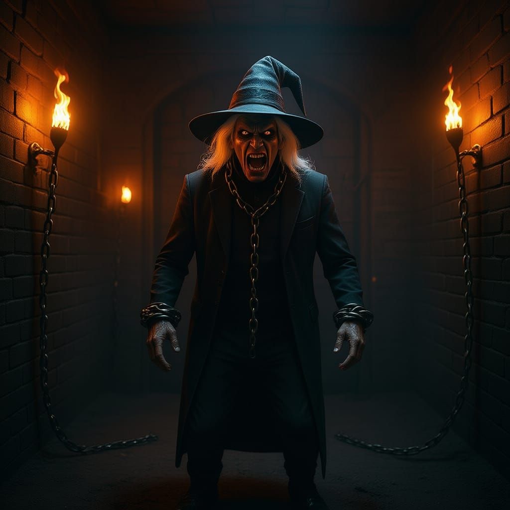 Furious Immortal Deity Breaking Free From Chains