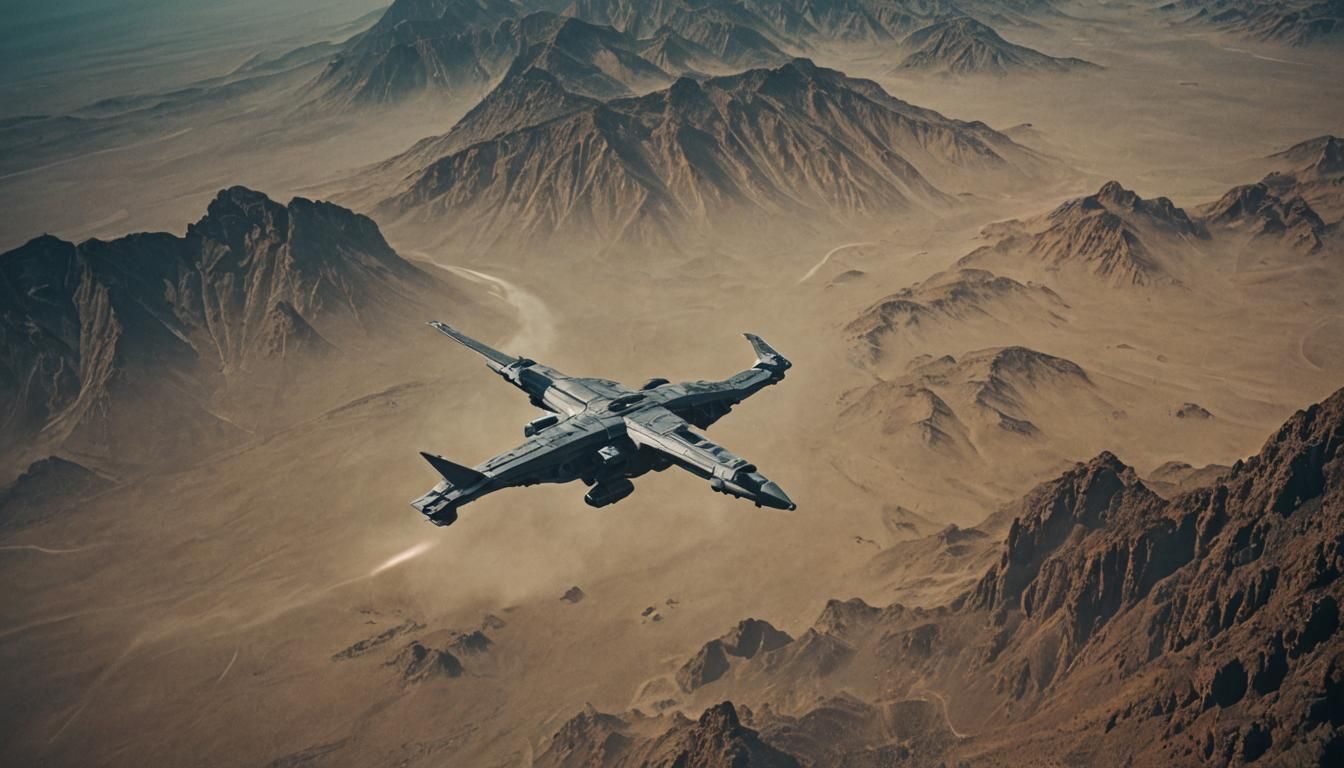 Cinematic Planet Film Still in Dramatic Lighting