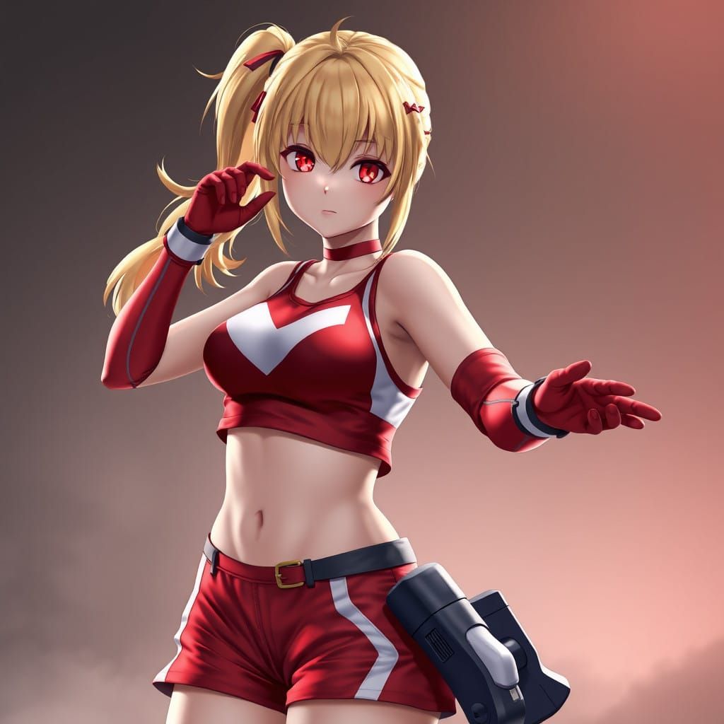 Anime-Inspired Fighter Girl in Ultrafine Details