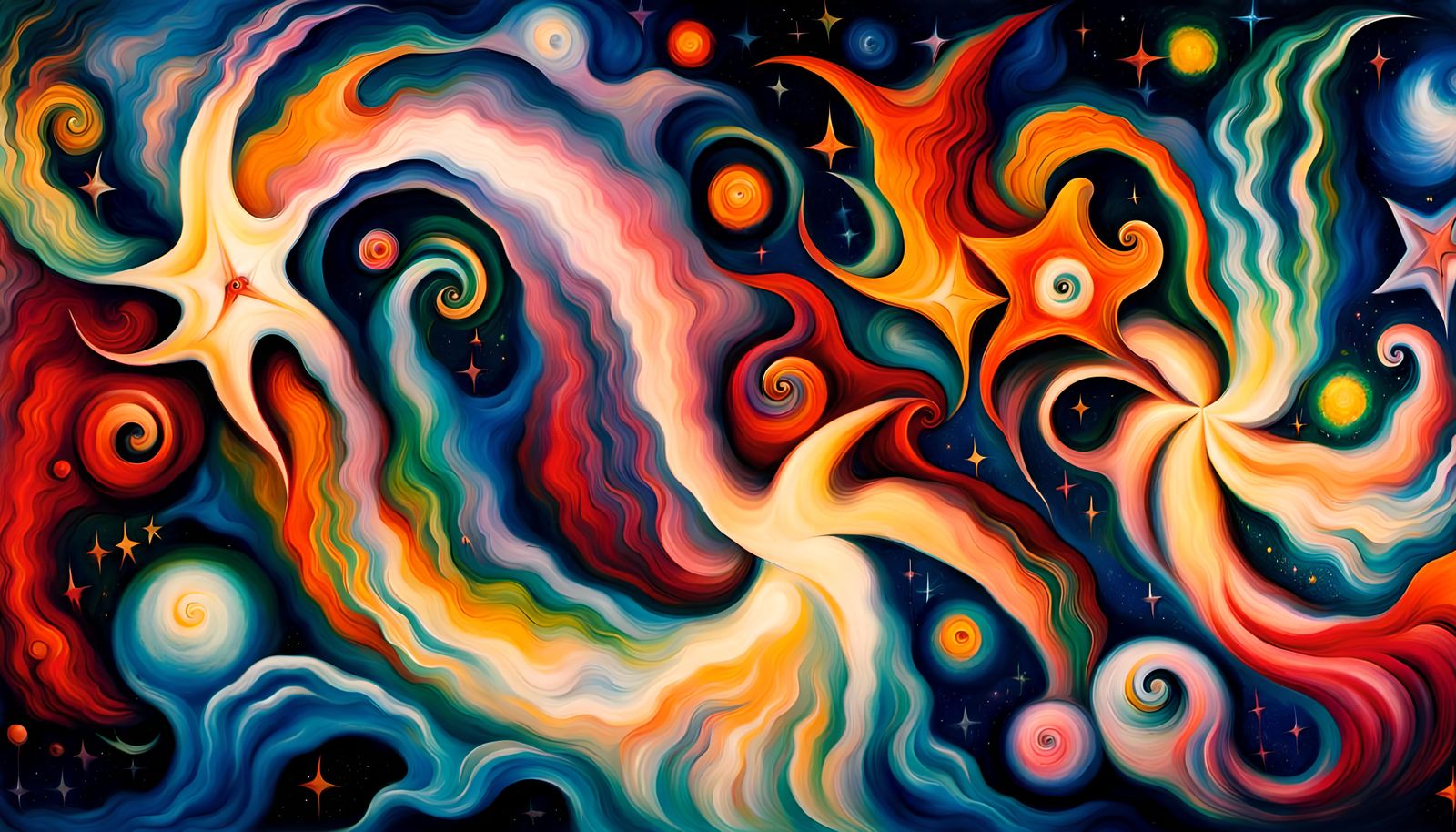 Star Cluster Formation in Chagall Impasto Style