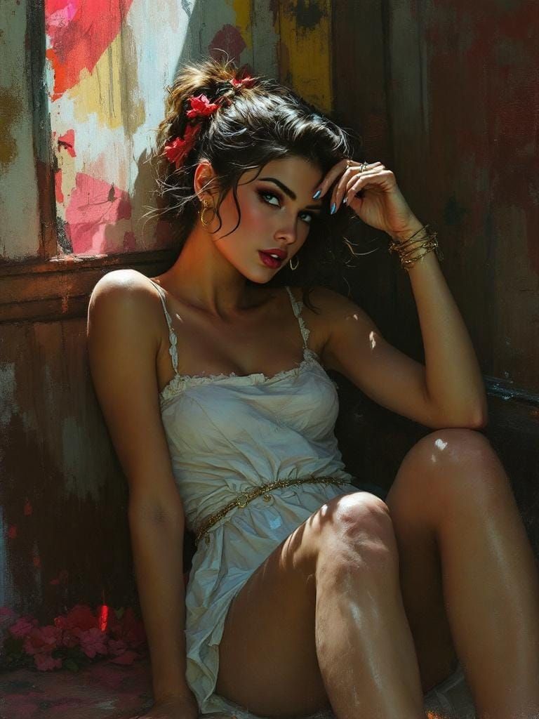 Italian Figure Study in Impasto Pulp Style