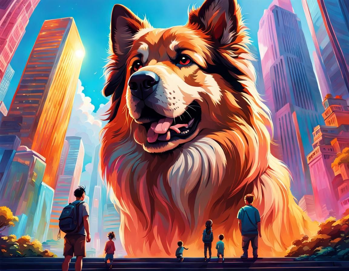 dog in the world of Lilliputians