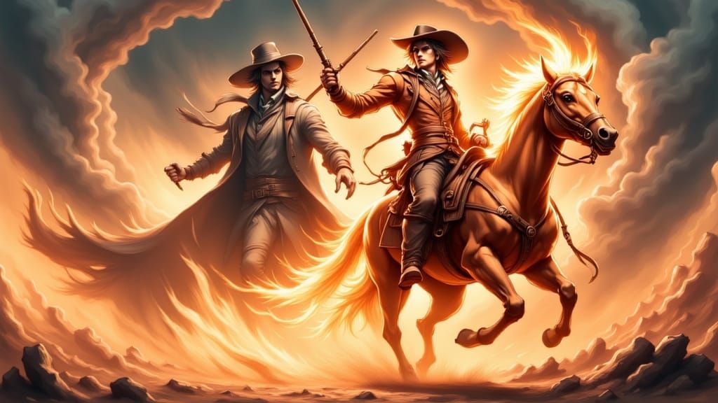 Anime Protagonist Summons Energy Horse for Showdown