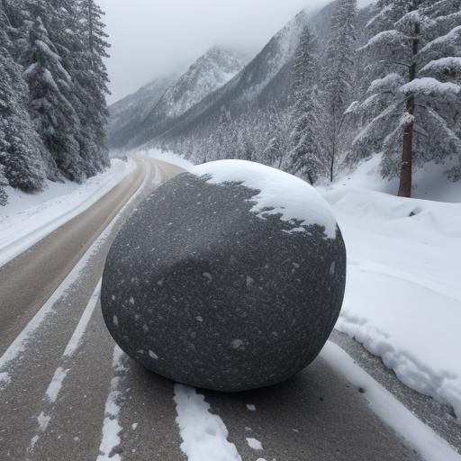 Boulder Blocks Mountain Road in Vintage Newsreel