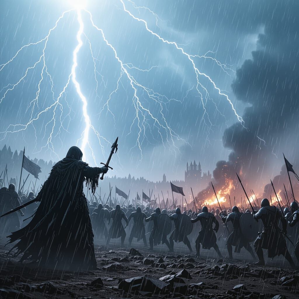 Undead Army Battles Humans in Epic Storm