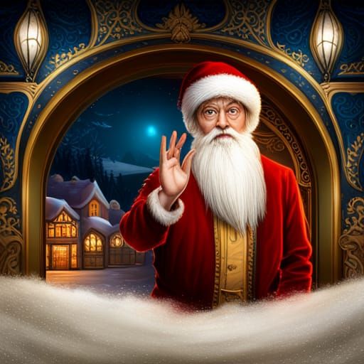 Grumpy Santa Elf Improv Show Poster