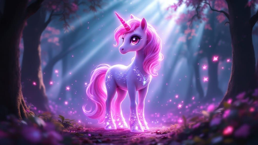 Mystical Unicorn Concept Art in Vibrant Fantasy Style