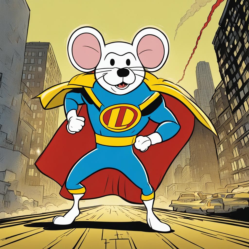 Danger Mouse as a Dynamic Superhero