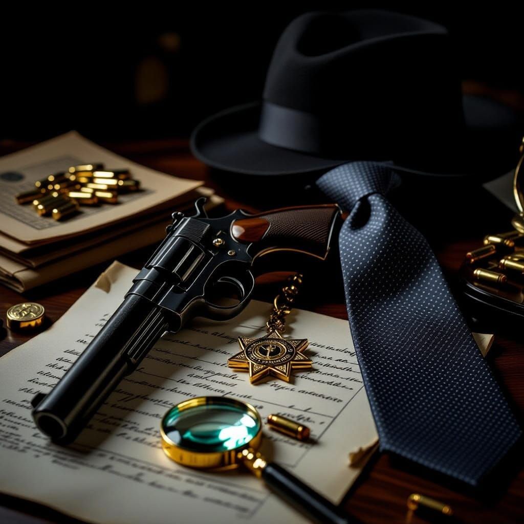 Noir Detective's Desk: A Tough Aesthetic