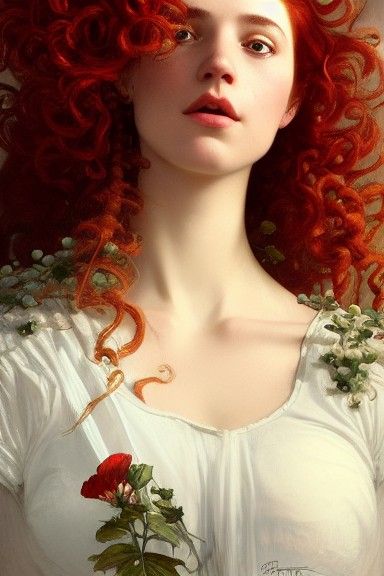 Rococopunk Princess Portrait in Ethereal Lighting