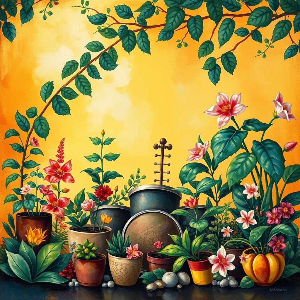 Whimsical Impressionist Floral Symphony