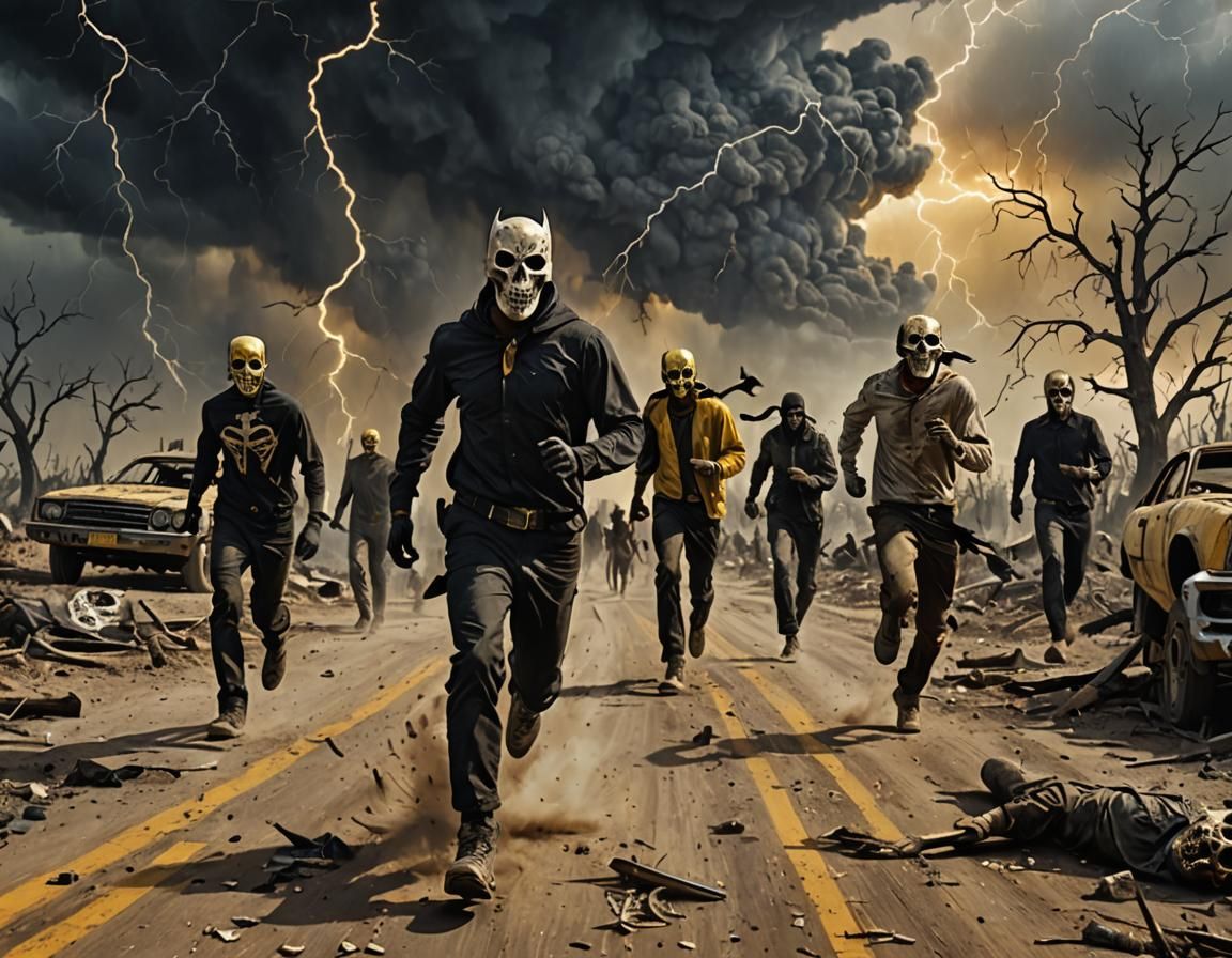 Apocalyptic Wasteland Escape: Dramatic Digital Art