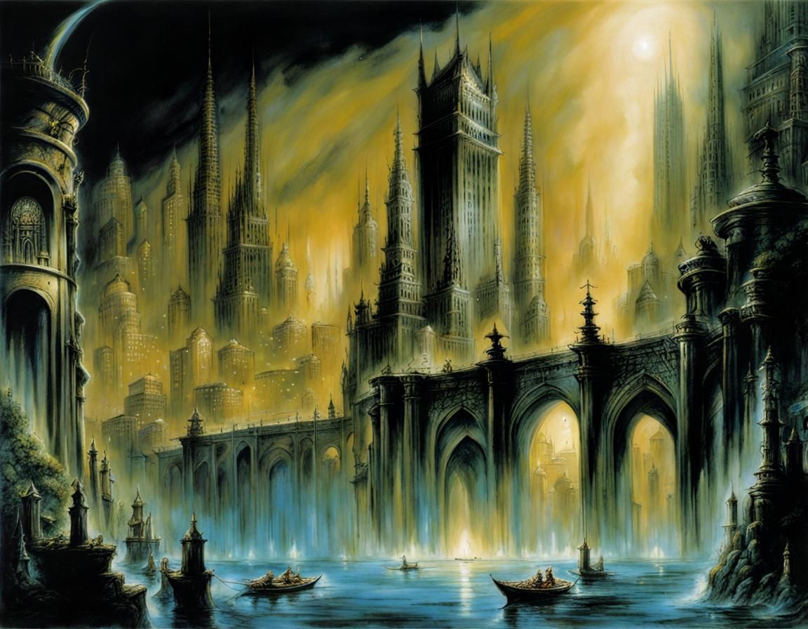 Underwater Fantasy City Art