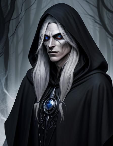 Ethereal Half-Elf Portrait with Magic Energy