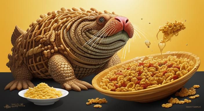 waffle walrus promoting waffle cereal