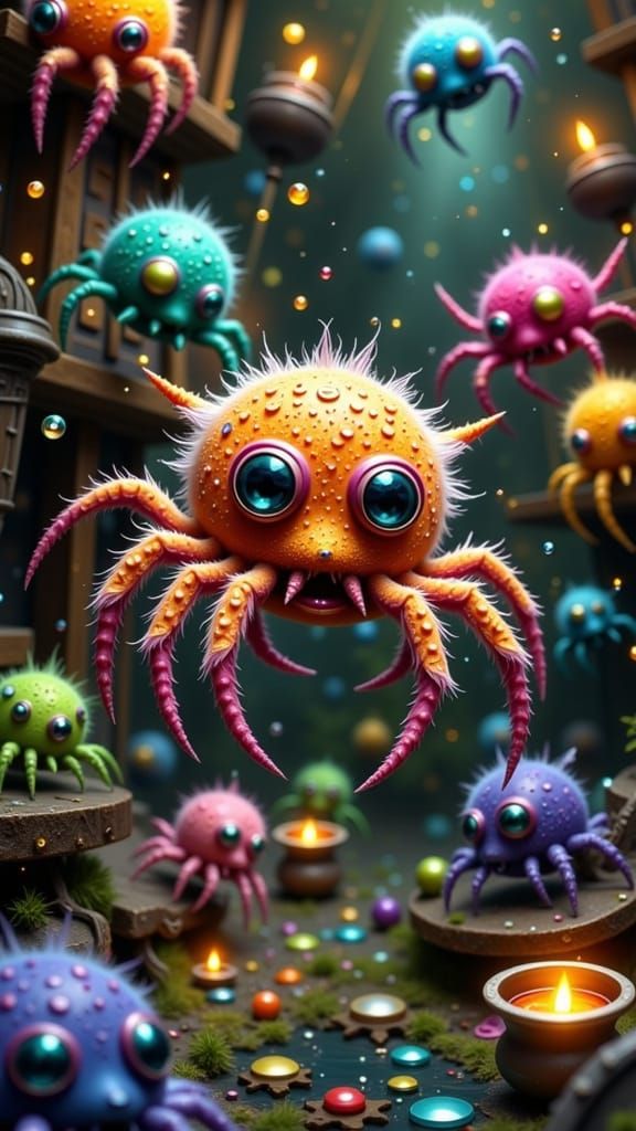 Fantastical Fae Creatures Play in Whimsical Steampunk Labora...