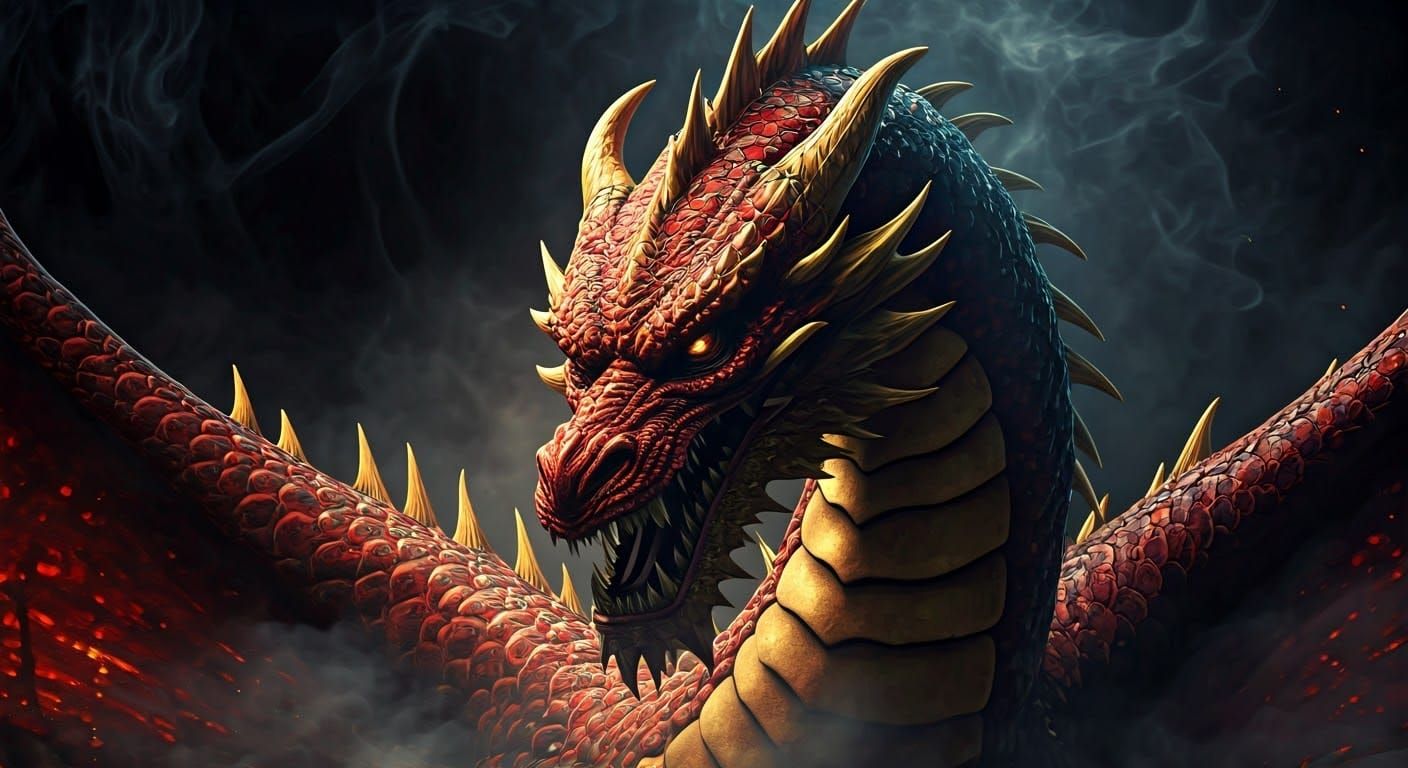 Enigmatic Dragon Unveiled in Cinematic Hyperrealism