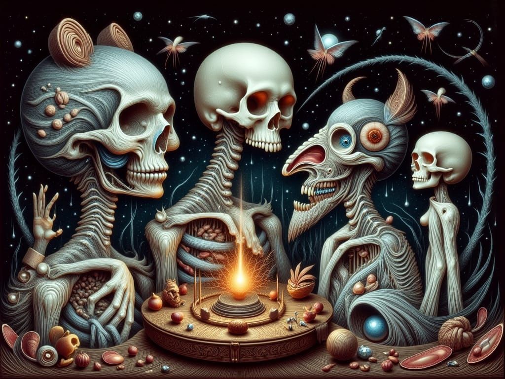 Surreal Anatomical Nightmare of Buzzard and Hyena Organs