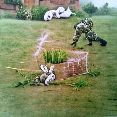 Bunny SWAT Team Prepares to Breach Snake Nest