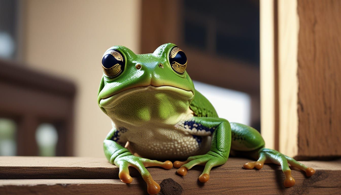 Surprised Frog Generated by AI