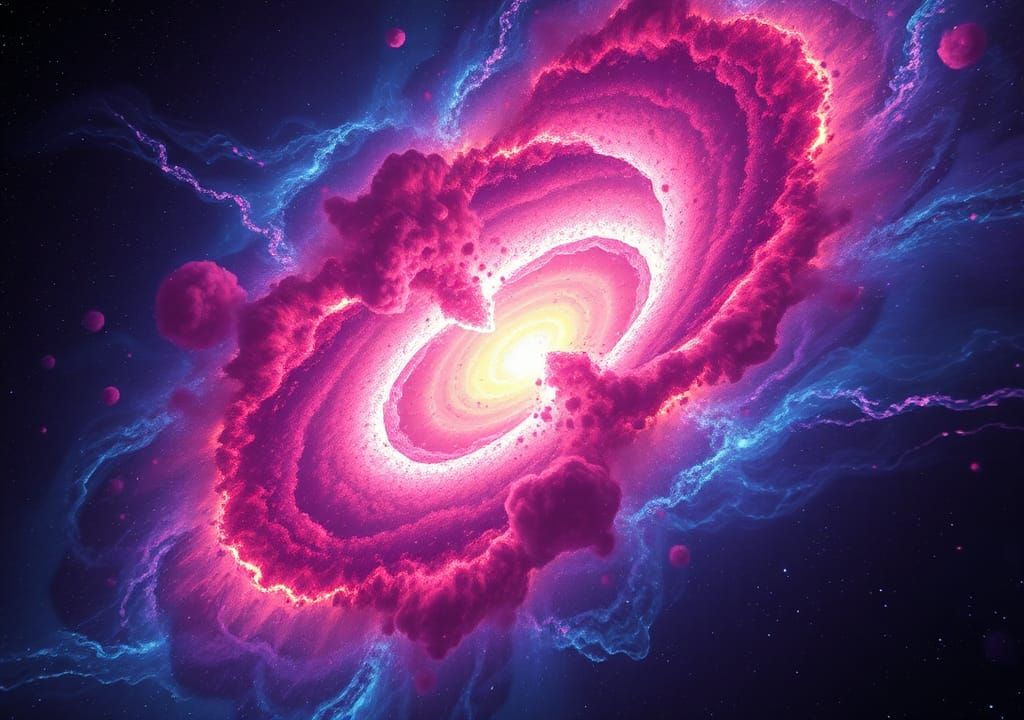 Vibrant Supernova Explosion in Deep Space